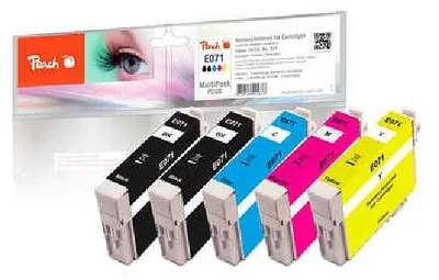 Produktbild von Peach PI200-219, Schwarz, Cyan, Magenta, Gelb, 8,4 ml, 7,2 ml, Multipack