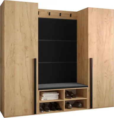 Produktbild von Garderobe MIRO Set 9 mit gepolsterten Paneelen Industrial Design