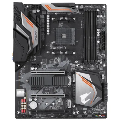 Produktbild von GIGABYTE X470 AORUS Ultra Gaming, AMD, Sockel AM4, AMD A, AMD Athlon, AMD Athlon™ X4, AMD Ryzen 2000 Series, AMD Ryzen 3000 Series, DDR4-SDRAM, 64 GB, DIMM