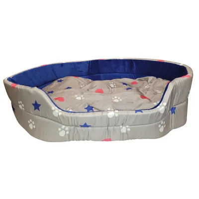 Immagine prodotto di SWEEDEN letto ovale per cani, grigio blu - 80 cm x 55 cm