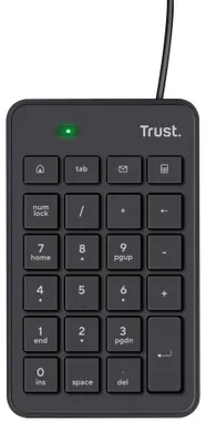 Productafbeelding van Trust 22221 Numeriek toetsenbord, laptop/PC, USB, zwart