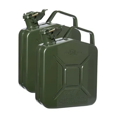 Produktbild von Oxid7® Metall Benzinkanister Kraftstoffkanister olivgrün 5 Liter - 2 Stück