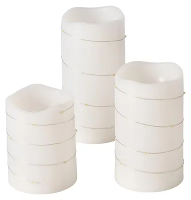 Image de Bougies LED SARNIA avec flamme artificielle, lot de 3