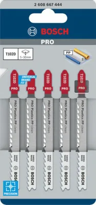 Immagine prodotto di PRO Plastics PP clean T102D Lama per seghetto alternativo, 100 mm, 5 pz.