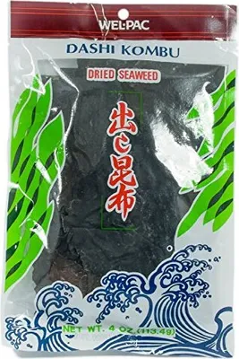 Produktbild von 113,4g getrocknete Kombu Algen zum Kochen für Dashi, Sushi-Reis, Miso, Konbu, Seetang getrocknet, Dried Seaweed Kelp, japanische Lebensmittel