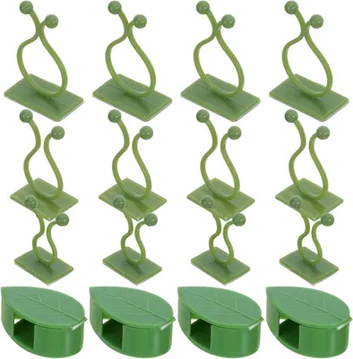 Produktbild von 60 selbstklebende Pflanzenclips für Kletterpflanzen mit Blattform, in verschiedenen Größen für Innenbereiche und Gewächshäuser