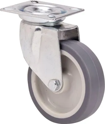 Image de Roue Pivotante Caoutchouc Grise Mobilité Silencieuse Et Robuste - Ruedas Alex