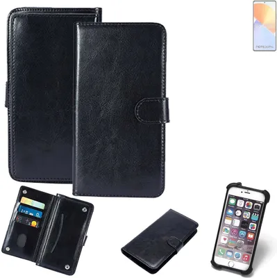 Produktbild von K-S-Trade 360° Hülle kompatibel mit Infinix Note 30 Pro schwarz Kunstleder Case BookCase WalletCase Kunstlederederhülle Handyhülle, Rundumschutz