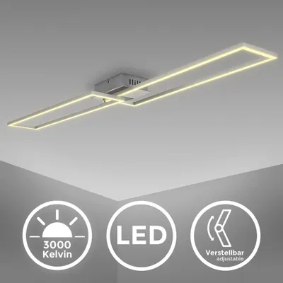Obrázek produktu pro LED stropní svítidlo 110x25cm stropní světlo 40W otočné obývací pokoj teplá bílá stříbrná