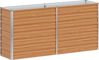 Produktbild von vidaXL Hochbeet Hellbraun 160 x 40 x 77 cm Verzinkter Stahl