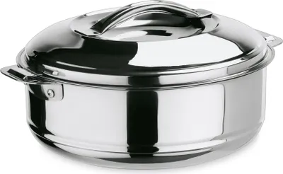 Produktbild von Thermospeisetransportbehälter mit Deckel und Lappengriffen 1,2 L, Chromnickelstahl silber