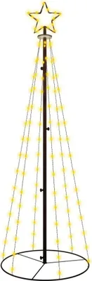 Produktbild von vidaXL LED-Weihnachtsbaum Kegelform Warmweiß 108 LEDs 70x180 cm