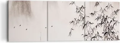Produktbild von Bild auf Leinwand - Leinwandbild - Bambus schwarz China - 120x40cm - Wand Bild - Wanddeko - Leinwanddruck - Bilder - Kunstdruck - Wanddekoration - Leinwand bilder - Wandkunst - CA120x40-3116