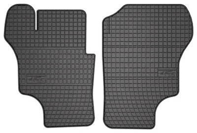 Image de Tapis avant en caoutchouc pour Volkswagen Transporter T3 1979-1992 – 2 pièces, noirs, sur mesure