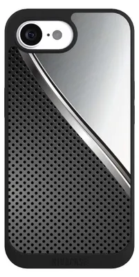 Produktbild von NIVOCASE Handyhülle für Apple iPhone 17e  Hülle NIVOpure Case Schwarz Carbon Metall Stahl