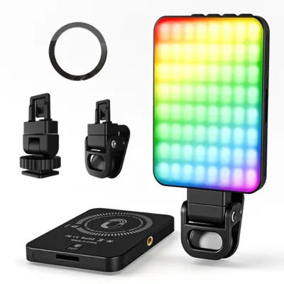 Produktbild von ZELURXX   Tragbares RGB LED Videolicht 2000mAh Magnetisch Dimmbar USB C Arbeitslampe Mehrfarben   Schwarz