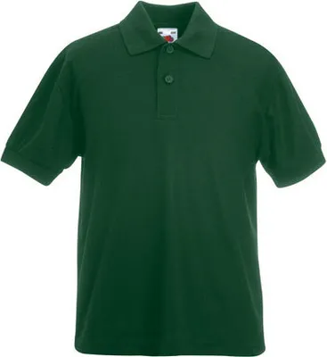 Produktbild von Fruit of the Loom - Kids 65/35 Piqué Polo - Bottle Green - 128