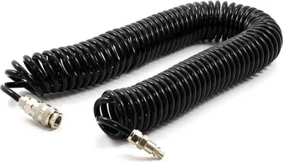 Produktbild von All Ride Luftschlauch - 6 mm - 10 Meter - 10 kg/cm² - Spiralschlauch - mit Schnellkupplungen