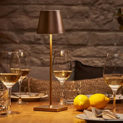 Immagine prodotto di Nuindie LED lampada da tavolo ricaricabile lampada da tavolo per esterni IP54 bronzo Flex-Mood 2700/2200K