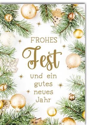 Produktbild von Weihnachten - Karte mit Umschlag - Kugeln, Zweige