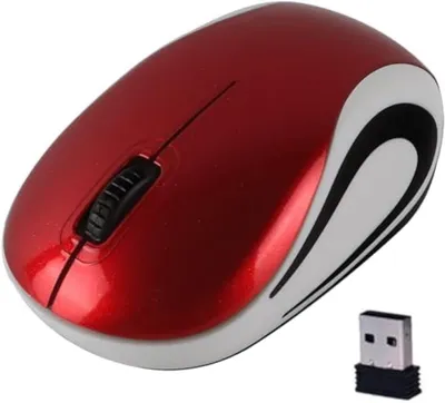Immagine prodotto di Mini mouse USB senza fili, piccolo mouse portatile a batteria, design ergonomico, 2,4 GHz 1000DPI, per bambini con mani piccole, per viaggi d'affari