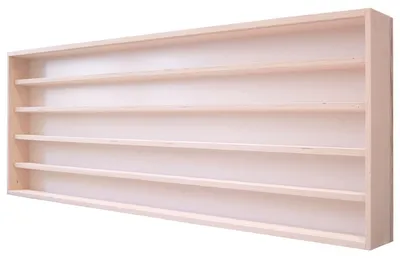 Produktbild von V150.5 Sammlervitrine Holz / 150 cm x 49 cm x 8,5 cm 5 Fächer