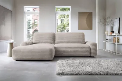 Produktbild von Masseno Ecksofa OSSO mit Schlaffunktion L-Form, Sofa mit Bettkasten, Wohnzimmersofa, Couch, Soffa, Bettsofa, Couchgarnitur- Braun, AMBIENCE 05