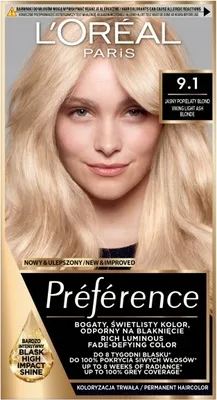 Zdjęcie produktu dla L'Oréal Paris Préférence 9.1 Oslo Farba do włosów bardzo jasny popielaty blond