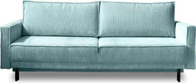 Image de Lisa Design Charlie - canapé 3 places convertible avec coffre - en velours côtelé , Bleu