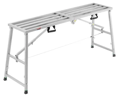 Immagine prodotto di Piattaforma di lavoro VEVOR, 800-1295 mm, scala pieghevole in acciaio legato, capacità di carico portatile, 400 kg, scala per verniciatura, cartongesso, pulizia, lavaggio
