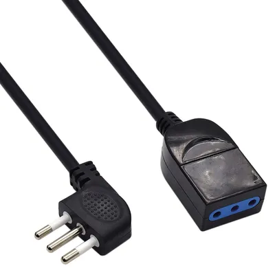 Zdjęcie produktu dla Ewent EW3803, 5 m, Wewnętrzna, Typ L, Typ L, 0,75 mm², Czarny