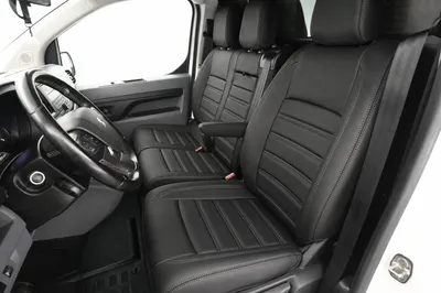 Produktbild von Sitzbezüge Peugeot e-Expert 2020 - heute – Fezz Schwarz – Sitzbezüge aus Kunstleder – perfekte Passform (Sitz/Doppelsitzbank-mit geteilter Sitzfläche der Doppelsitzbank)
