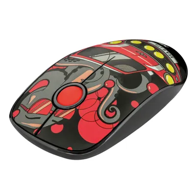 Image de Trust Sketch, pour droitiers et gauchers, optique, sans fil RF, 1600 DPI, rouge