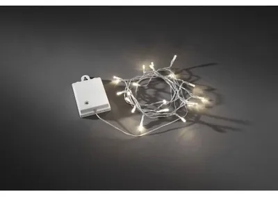 LED-Lichterkette 40 warmweiße Dioden IP44 batteriebetrieben Timer 6h