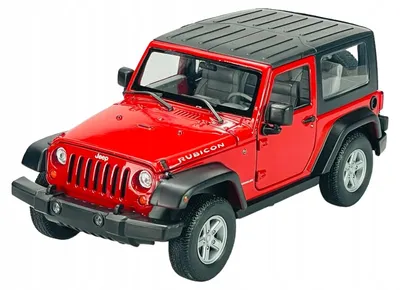 Produktbild von Welly 2007 Jeep Wrangler Metallauto Rot Maßstab 1:24