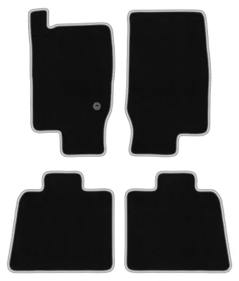 Produktbild von Fußmatten Automatten Velours Schwarz/Silber für Ford Explorer 0 Set 4-tlg