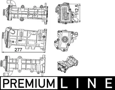 Produktbild von MAHLE CE 23 000P AGR Kühler für IVECO DAILY IV Kasten/Kombi Abgasrückführung