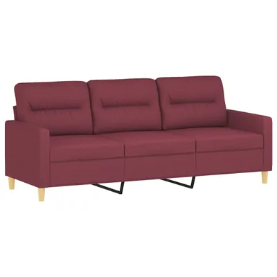 Produktbild von vidaXL 3-Sitzer-Sofa Weinrot 180 cm Stoff