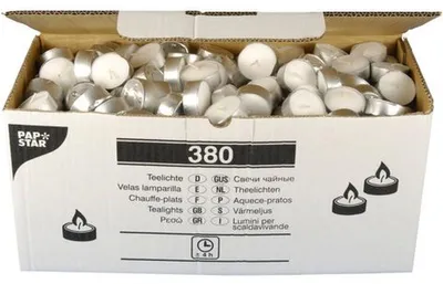 Immagine prodotto di PAPSTAR 13804 PAPSTAR tea light, diametro: 38 mm, bianco, sfuso