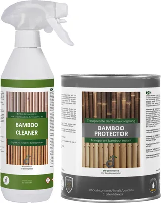 Immagine prodotto di Set per la cura del bambù PROTECTOR Spray detergente CLEANER Cura del legno Cura delle recinzioni Set per la cura del bambù