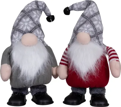 Produktbild von Tanzender Wichtel 24cm(40cm) mit Musik, 2er Set Dekofigur Weihnachten