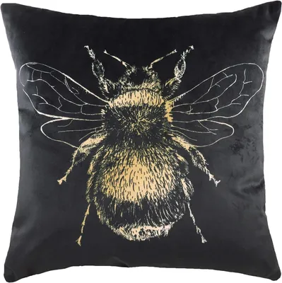Productafbeelding van Gold Bee kussensloop, Zwart, 43 x 43cm