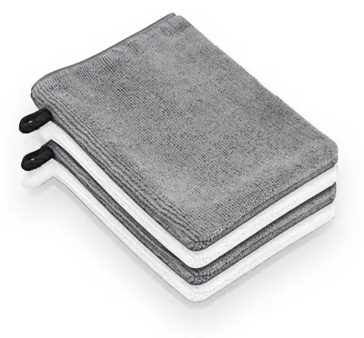 Zdjęcie produktu dla Zestaw 4 sztuk rękawic do mycia z mikrofibry, wymiar 15x21 cm