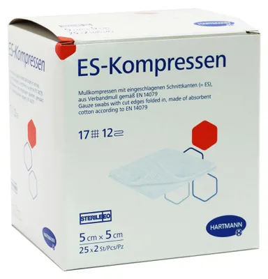 Obrázok produktu pre ES kompresy sterilné 5x5cm (25 x 2 ks)