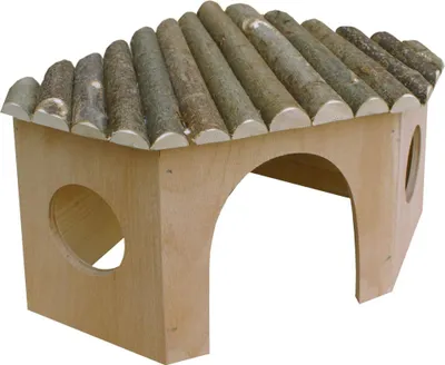 Immagine prodotto di Casetta angolare in nocciola per conigli 42 cm