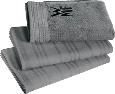 Produktbild von WMF Profi Select 3-teiliges Küchenhandtuch-Set, 100% Baumwolle