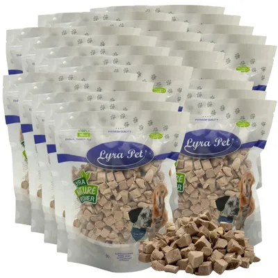 Produktbild von 5 kg (25 x 200 g) Lyra Pet® Entenbrustwürfel gefriergetrocknet