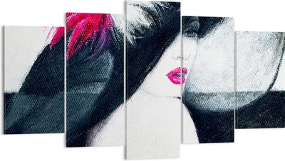 Produktbild von Bild auf Leinwand - Leinwandbild - Frau Modell - 160x85cm - Wand Bild - Wanddeko - Wandbilder - Leinwanddruck - Bilder - Kunstdruck - Wanddekoration - Leinwand bilder - Wandkunst - EA160x85-4020