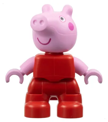 Produktbild von LEGO Minifigur Duplo Figure Lego Ville, Peppa Pig - Red Plain (47205pb114)