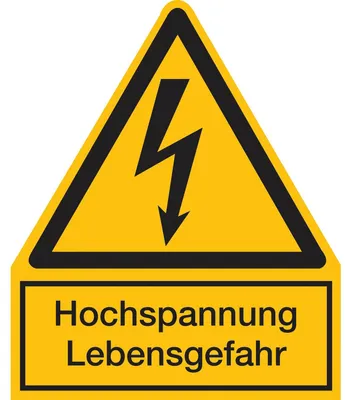 Produktbild von Warnschild Hochspannung Lebensgefahr 251 x 210 mm